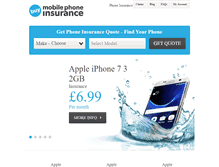 Tablet Screenshot of buymobilephoneinsurance.com